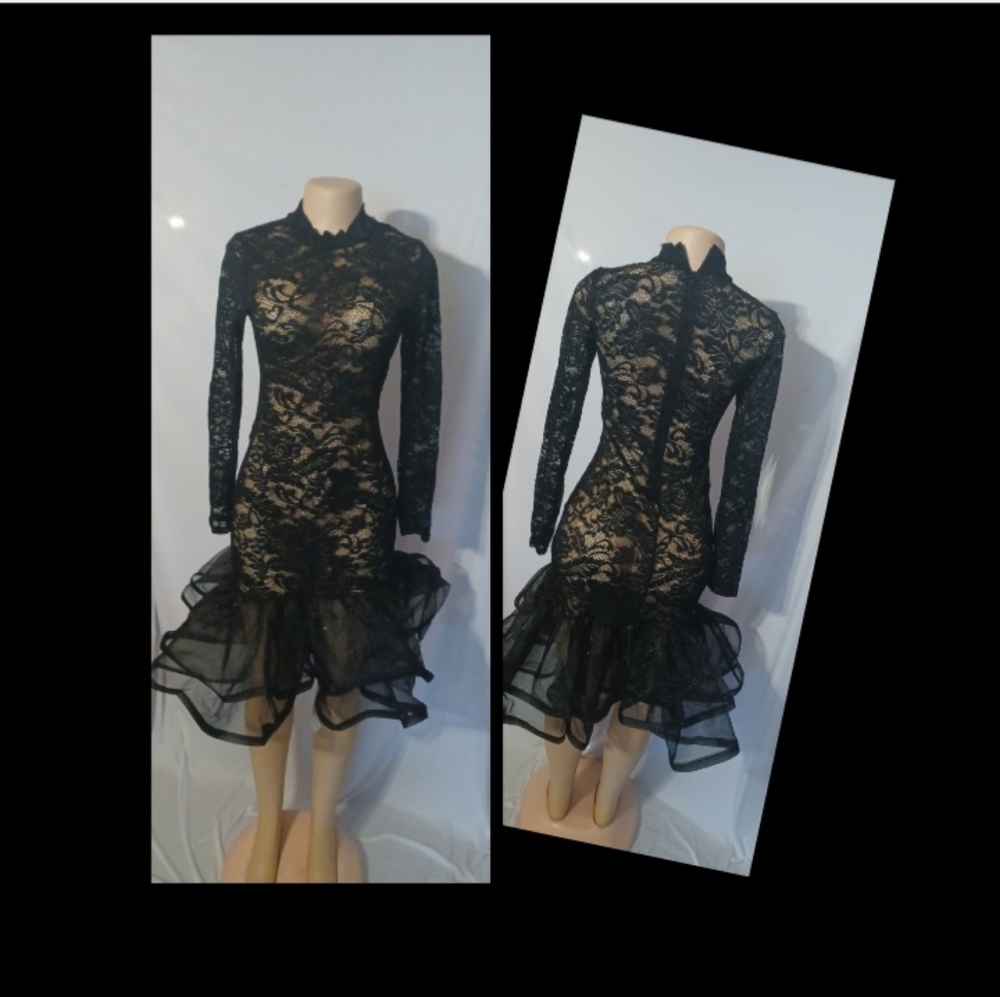 Sexy stretch lace cocktail dress New S/M - Picture 1 of 5
